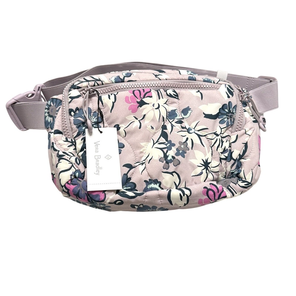 Vera Bradley Featherweight Belt‎ Bag Fresh Cut Floral Lavender NWT Stoller Waist